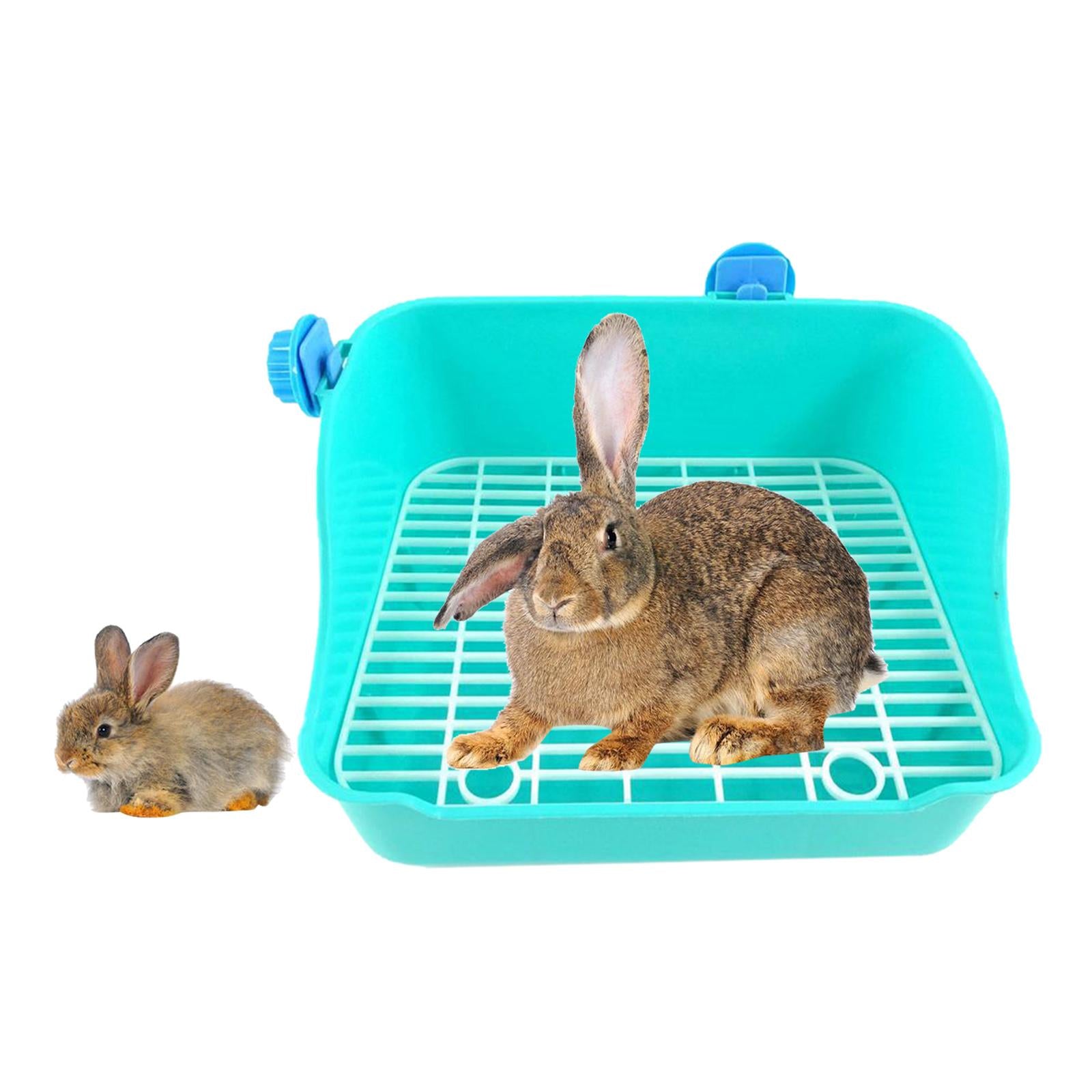 Rabbit Toilet Box Tray Small Pet Potty Trainer Guinea Pig Poop Tray Green