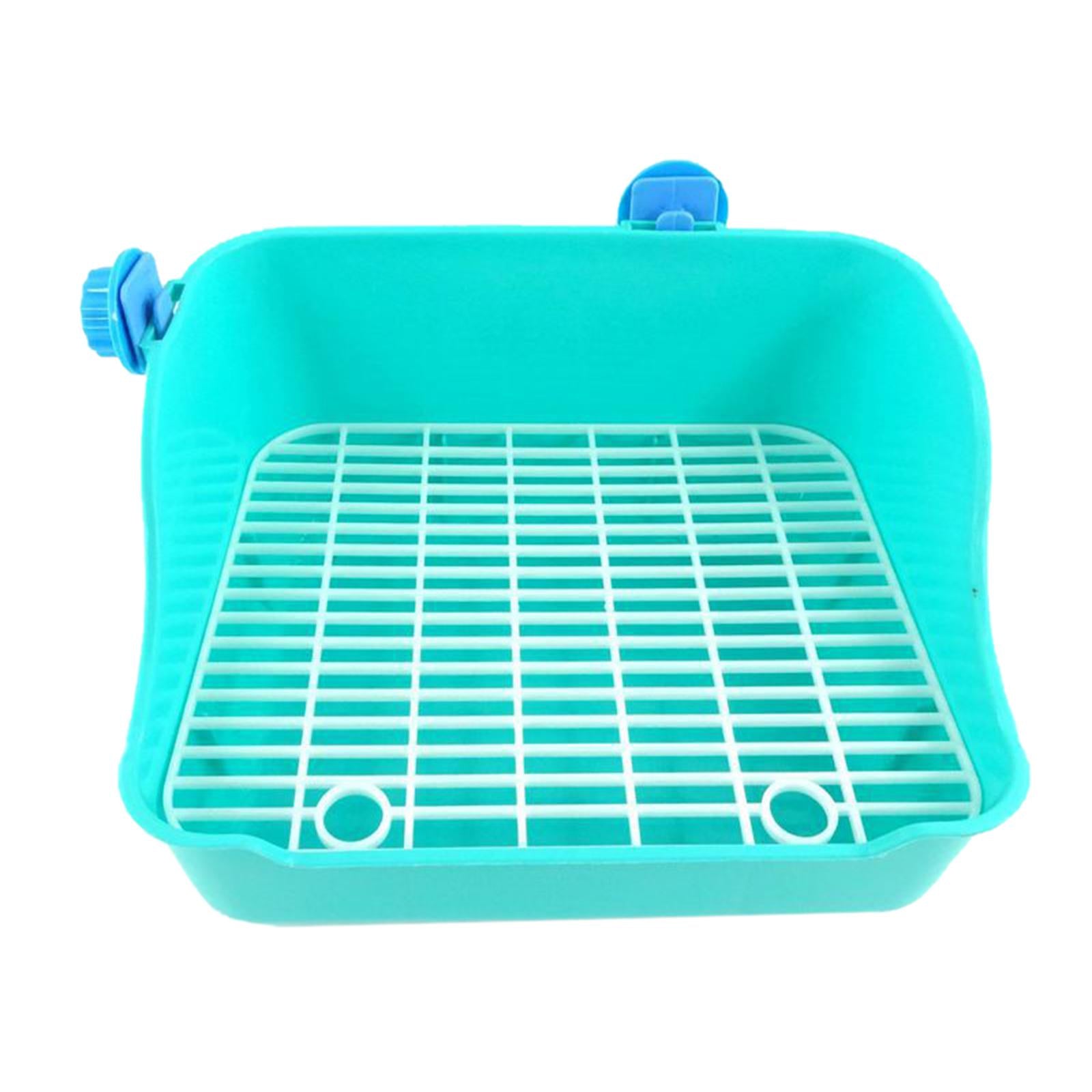 Rabbit Toilet Box Tray Small Pet Potty Trainer Guinea Pig Poop Tray Green