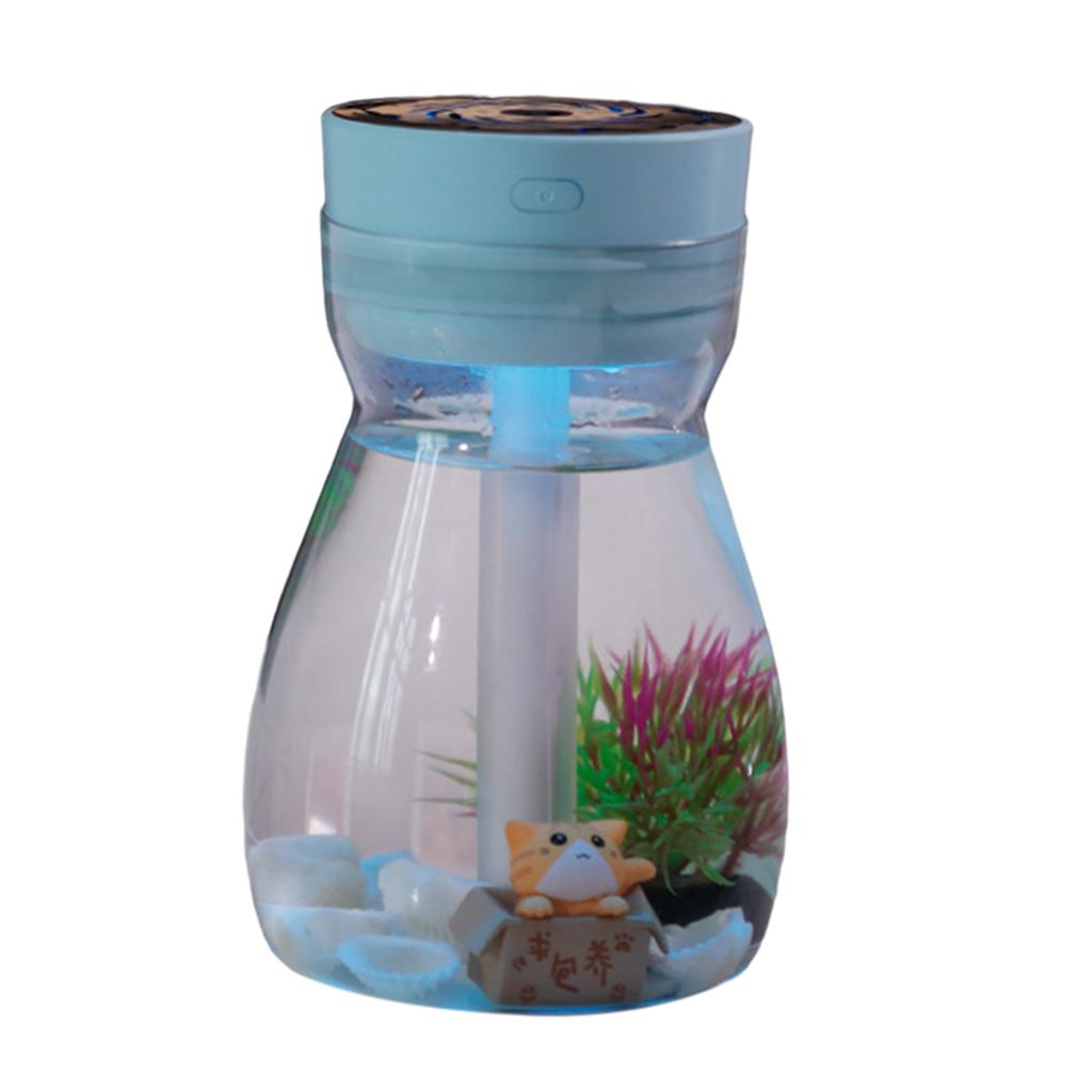 Mini USB Cool Mist Humidifier for Bedroom Desktop Kid Air Moisturizing Blue