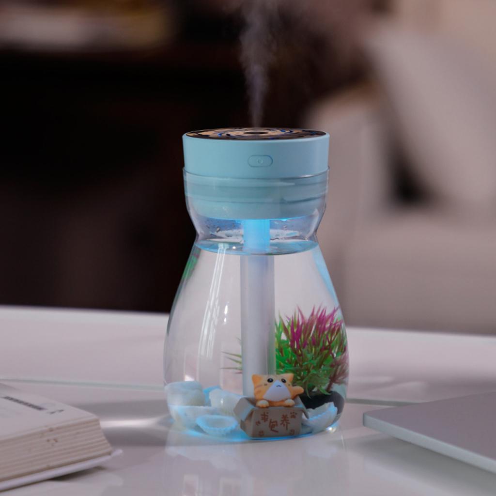 Mini USB Cool Mist Humidifier for Bedroom Desktop Kid Air Moisturizing Blue