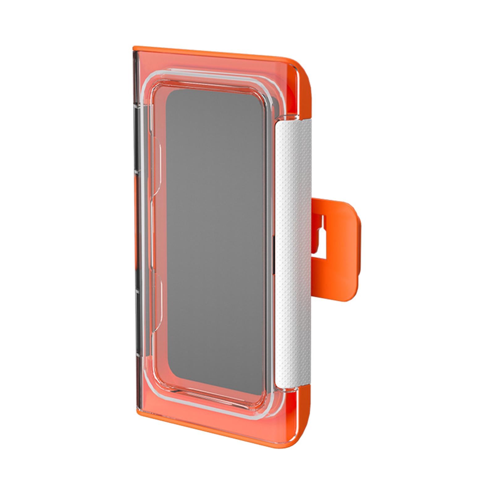 Waterproof Bathroom Shower Phone Holder Wall Mounted Universal Orange