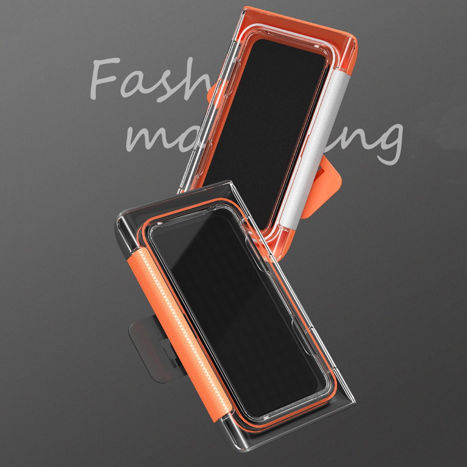 Waterproof Bathroom Shower Phone Holder Wall Mounted Universal Orange