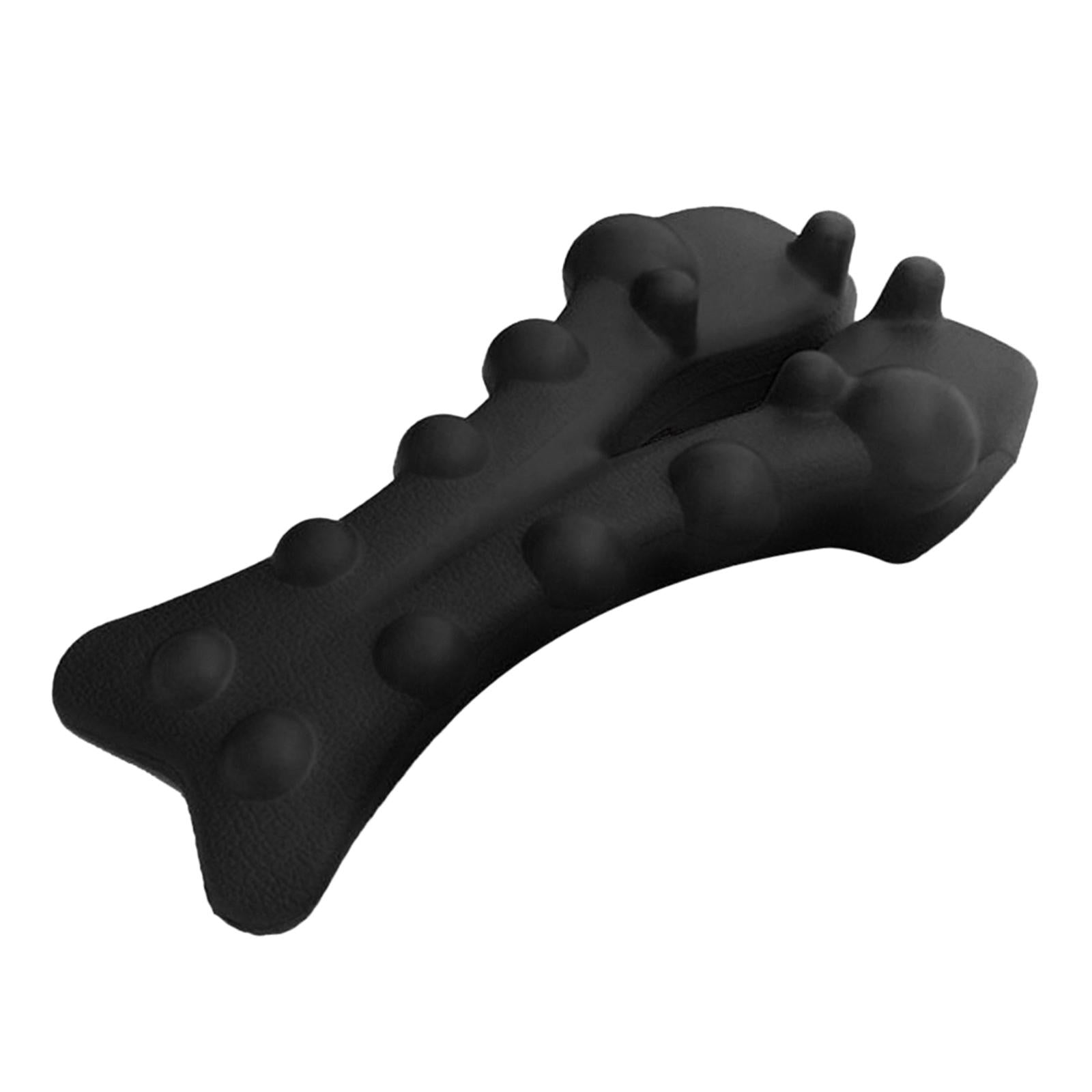 Lumber Massage Pillow Back Stretcher Pain Relief for Herniated Disc Black