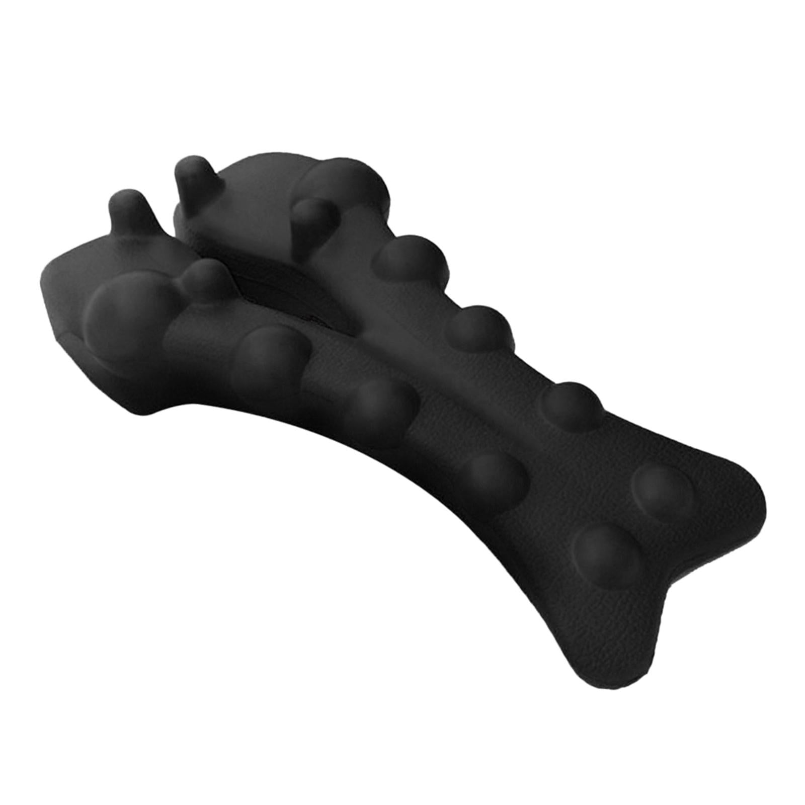 Lumber Massage Pillow Back Stretcher Pain Relief for Herniated Disc Black