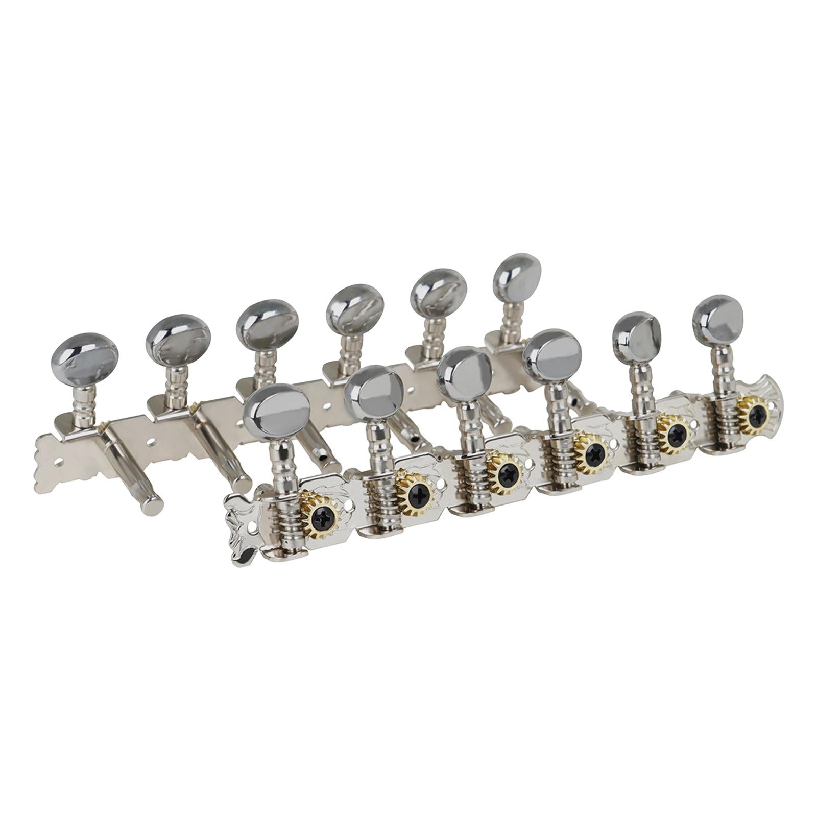 Guitar Tuning Pegs Chrome Plated 6L 6R String Tuner Button Guitar Accessory