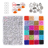 Glass Seed Bead Box Kit Spacer Beads Necklace Earrings Jewelry Making Supply