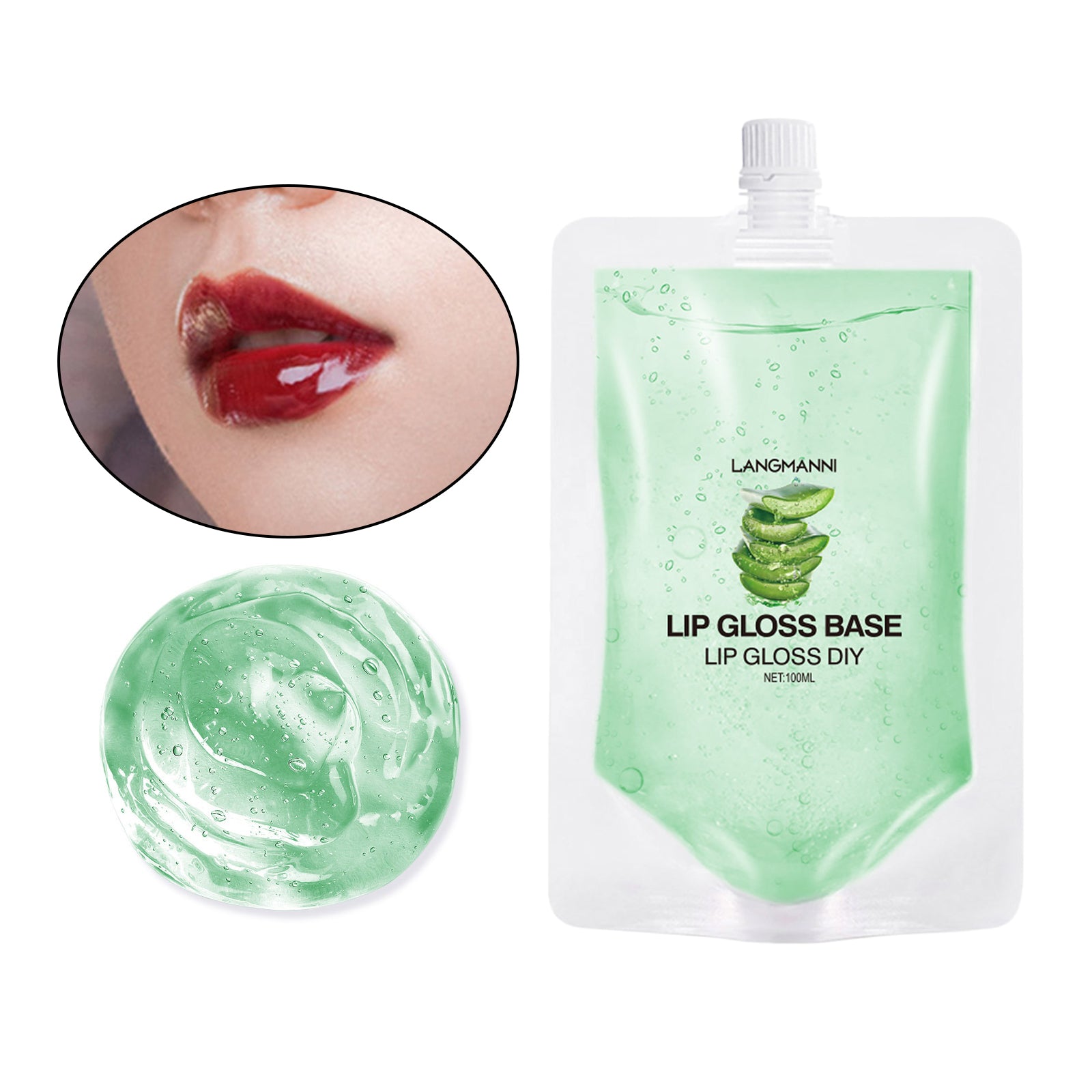 Makeup Cosmetics Lip Gloss Base Essence Non-sticky DIY Making 100ml Aloe