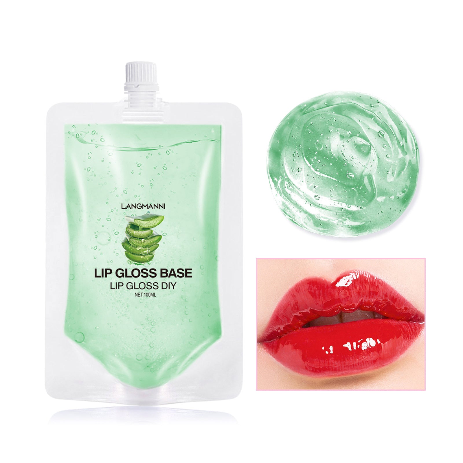 Makeup Cosmetics Lip Gloss Base Essence Non-sticky DIY Making 100ml Aloe