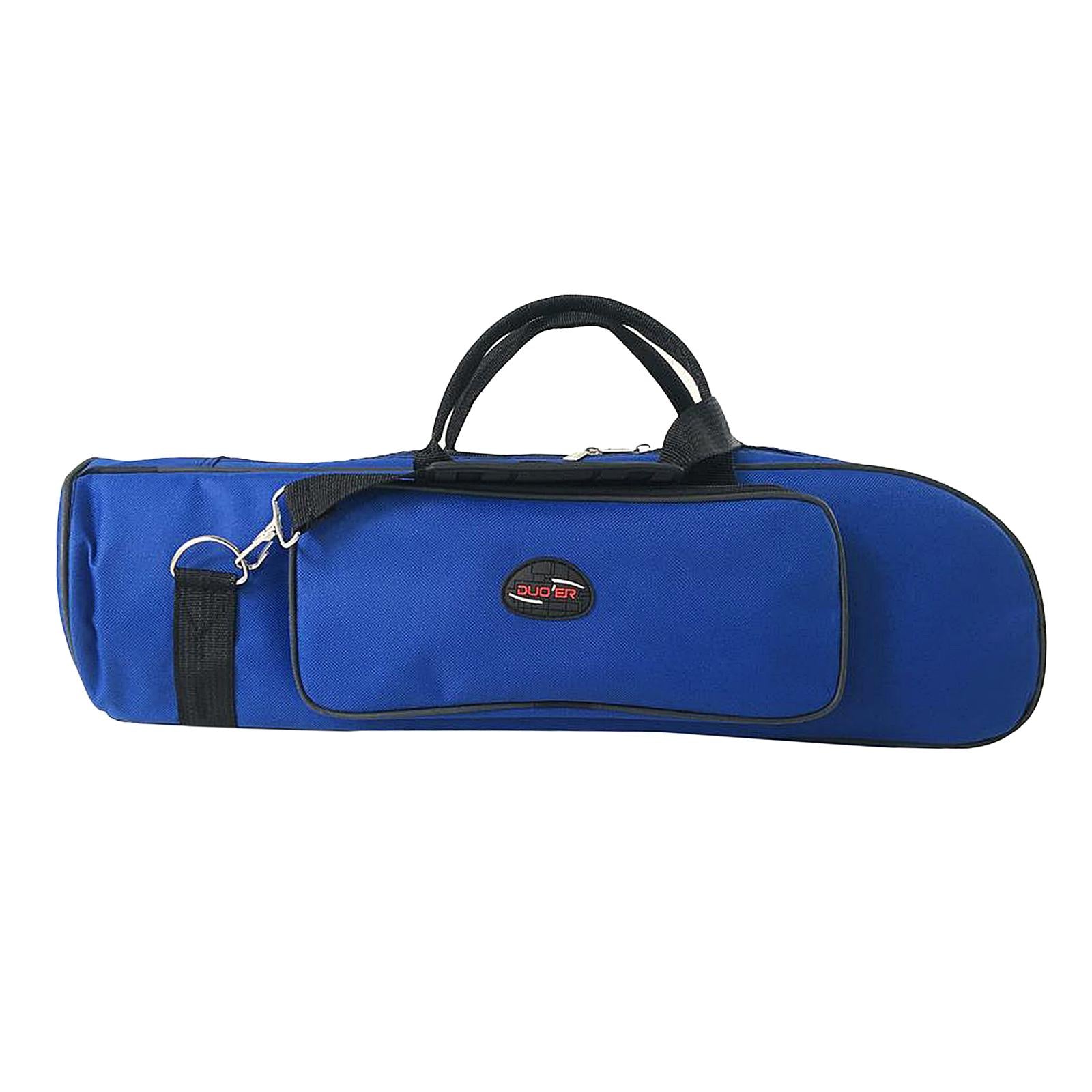 Concert Trumpet Carrying Case Waterproof Oxford Cloth Shoulder Strap Blue