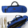 Concert Trumpet Carrying Case Waterproof Oxford Cloth Shoulder Strap Blue