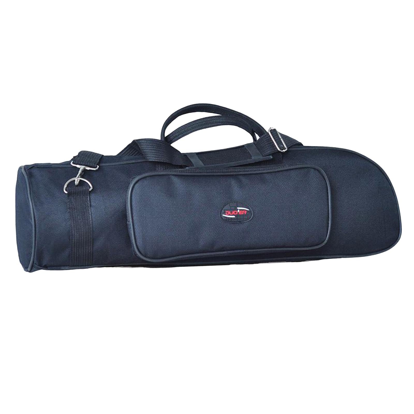 Concert Trumpet Carrying Case Waterproof Oxford Cloth Shoulder Strap Black