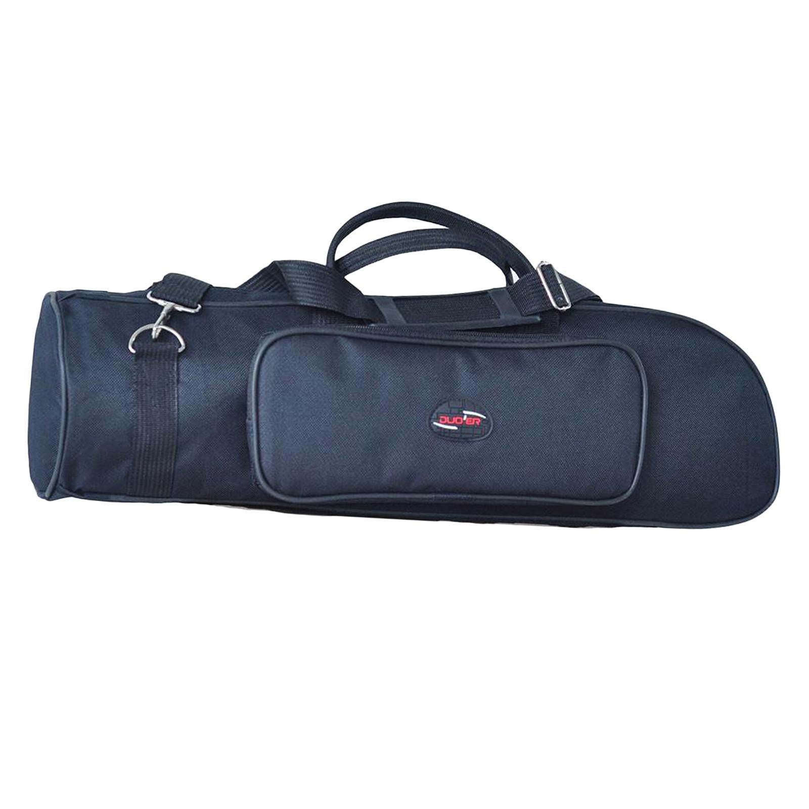 Concert Trumpet Carrying Case Waterproof Oxford Cloth Shoulder Strap Black