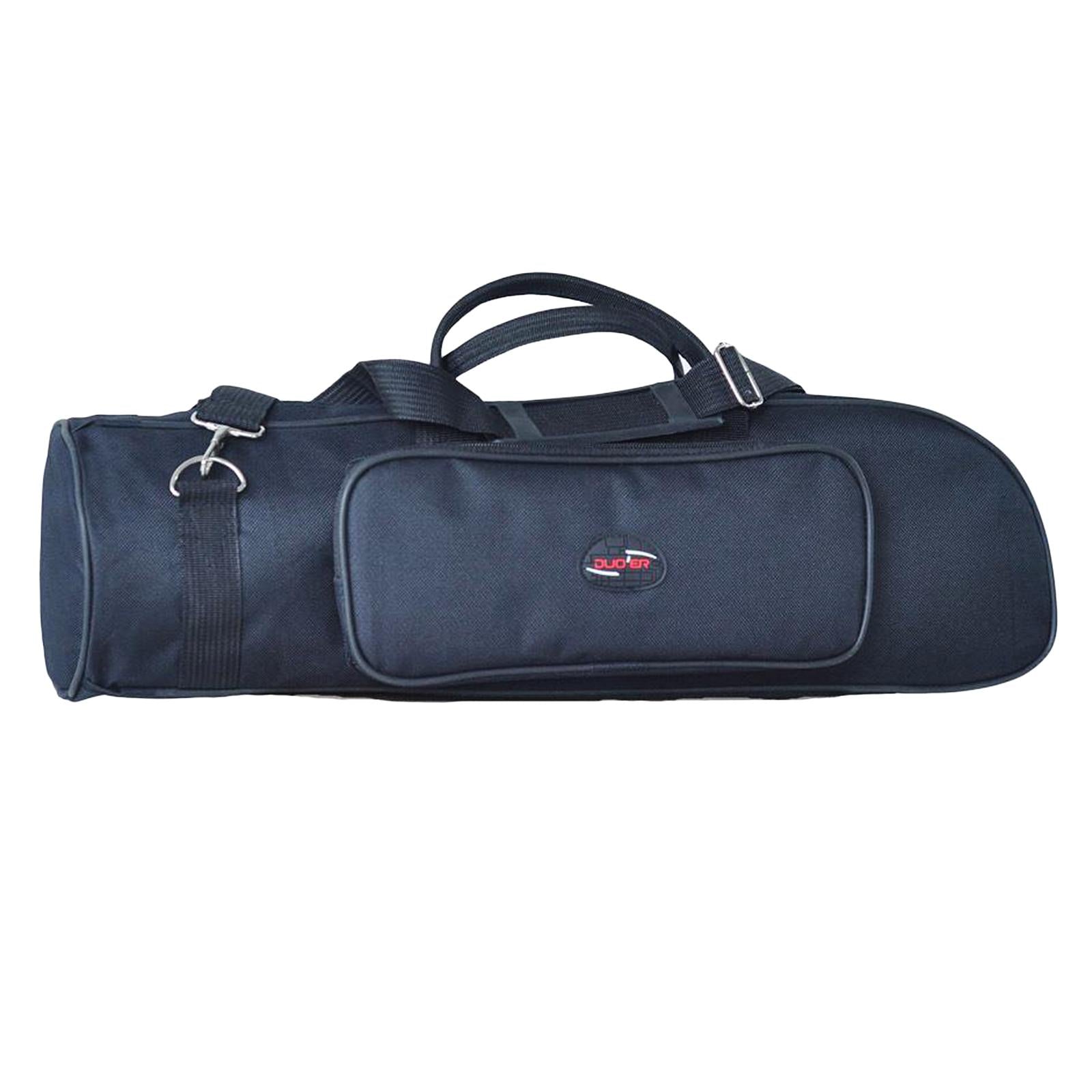 Concert Trumpet Carrying Case Waterproof Oxford Cloth Shoulder Strap Black