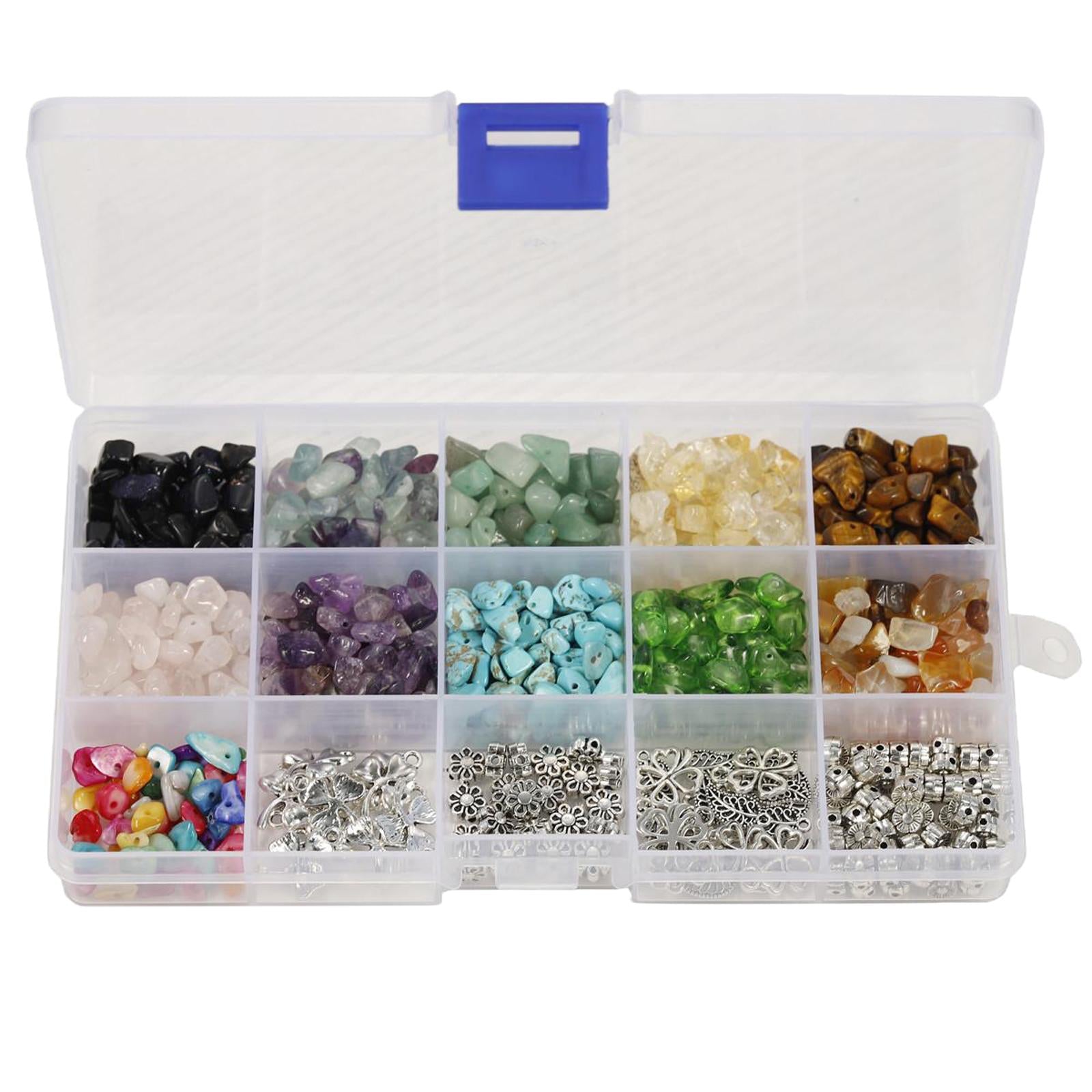 Irregular Chips Stone Beads Kit Jump Rings for DIY Crafts Jewelry Making