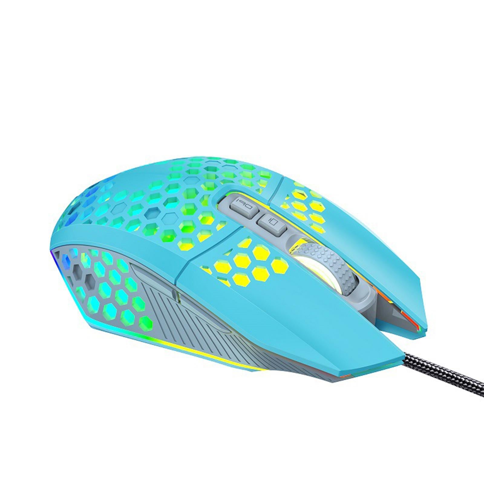 Universal Comfortable Wired Gaming Mouse Optical Sensor RGB for PC Blue