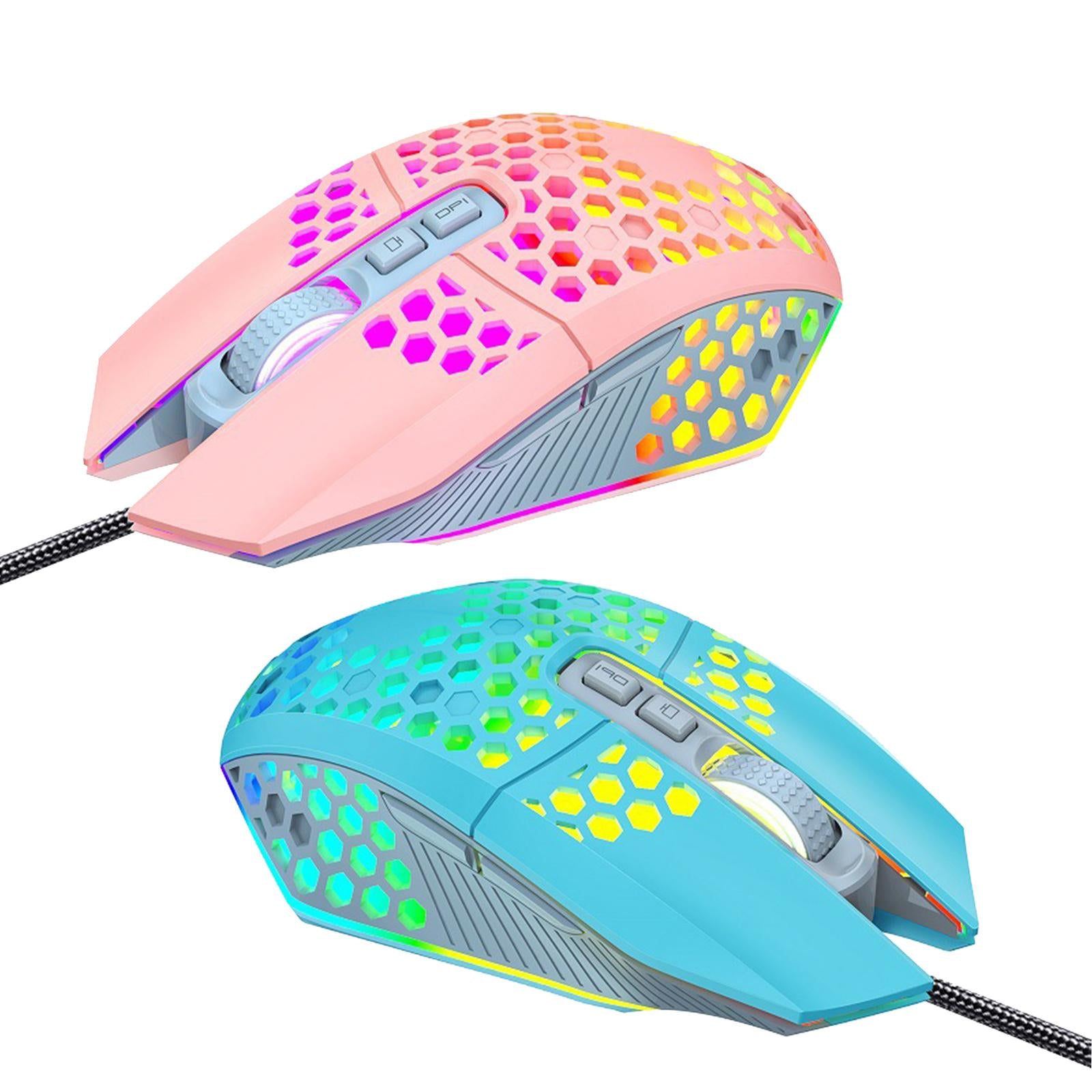 Universal Comfortable Wired Gaming Mouse Optical Sensor RGB for PC Blue