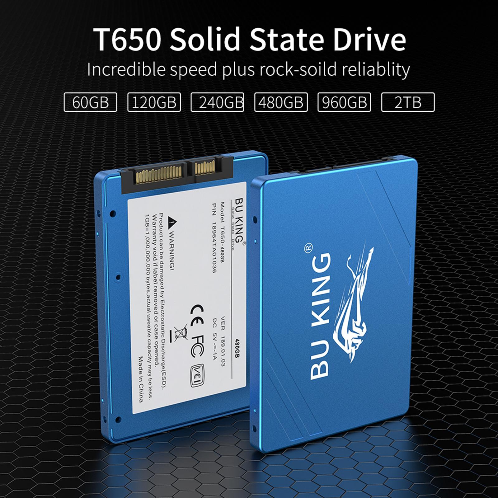 SSD 2.5 inch SATA III Internal Solid State Drive Write 510MB/s 60GB