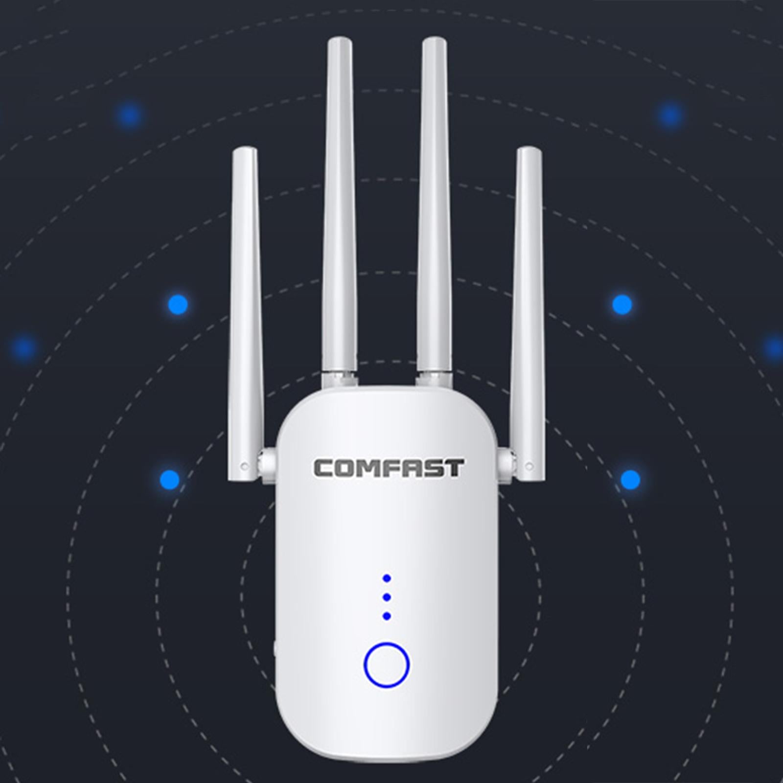 1200Mbps WiFi Repeater Wireless Range Extender Dual Band Signal Booster EU