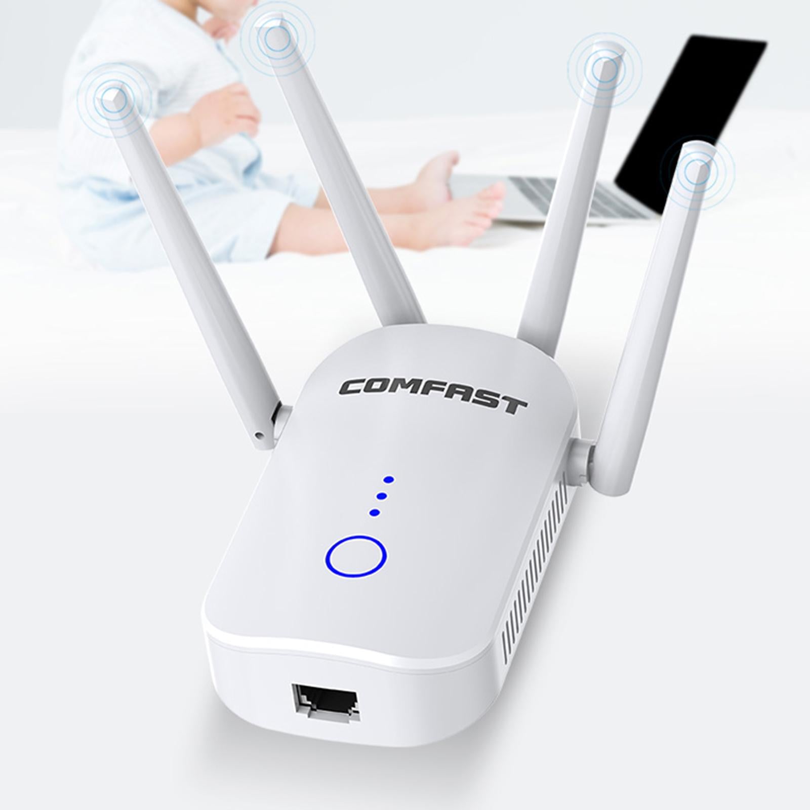 1200Mbps WiFi Repeater Wireless Range Extender Dual Band Signal Booster EU