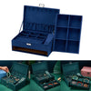 Velvet Jewelry Storage Box Earrings Necklace Watch Display Organizer Blue