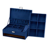 Velvet Jewelry Storage Box Earrings Necklace Watch Display Organizer Blue