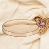 Luxury Oval Shape Jewelry Tray Rings Bracelet Show Case Decorative for Shop khaki