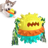 Dog Chew Toys Molar Ball Teething Cleaning Play Toy Yellow orange blue