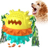 Dog Chew Toys Molar Ball Teething Cleaning Play Toy Yellow orange blue