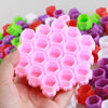 200Pcs Plastic Honeycomb Pigment Holder Tattoo Ink Cups Pink