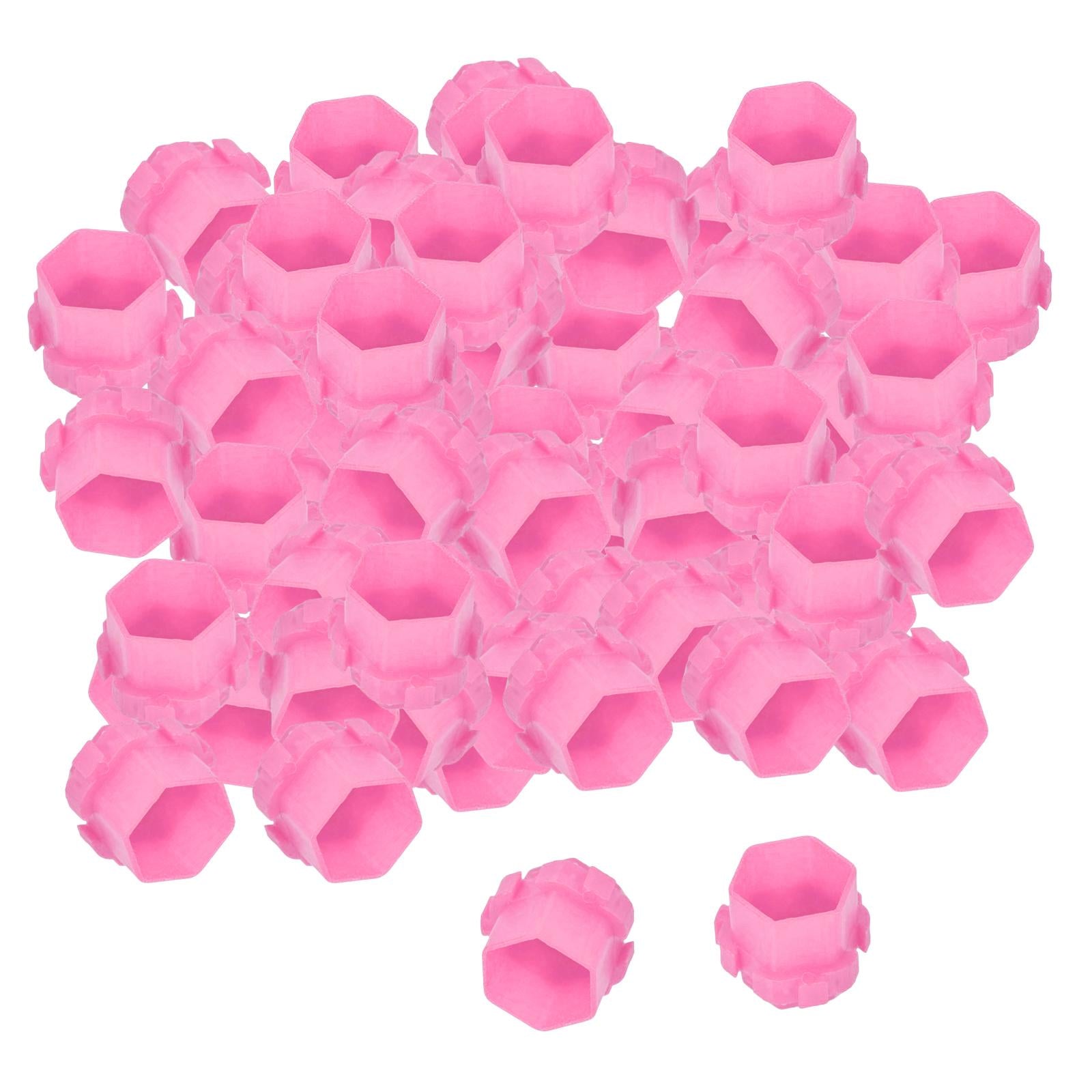 200Pcs Plastic Honeycomb Pigment Holder Tattoo Ink Cups Pink