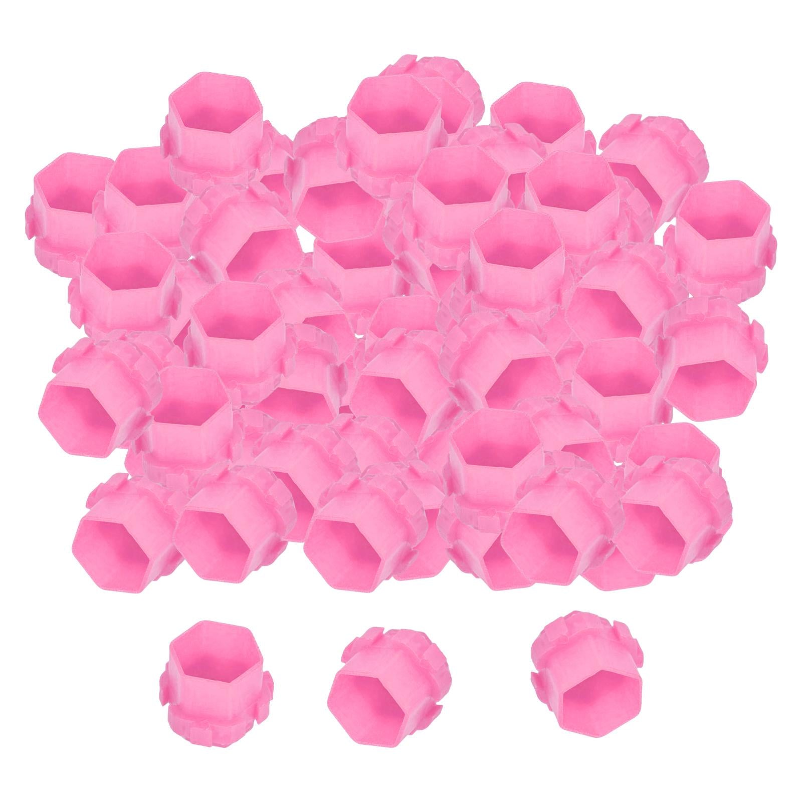 200Pcs Plastic Honeycomb Pigment Holder Tattoo Ink Cups Pink