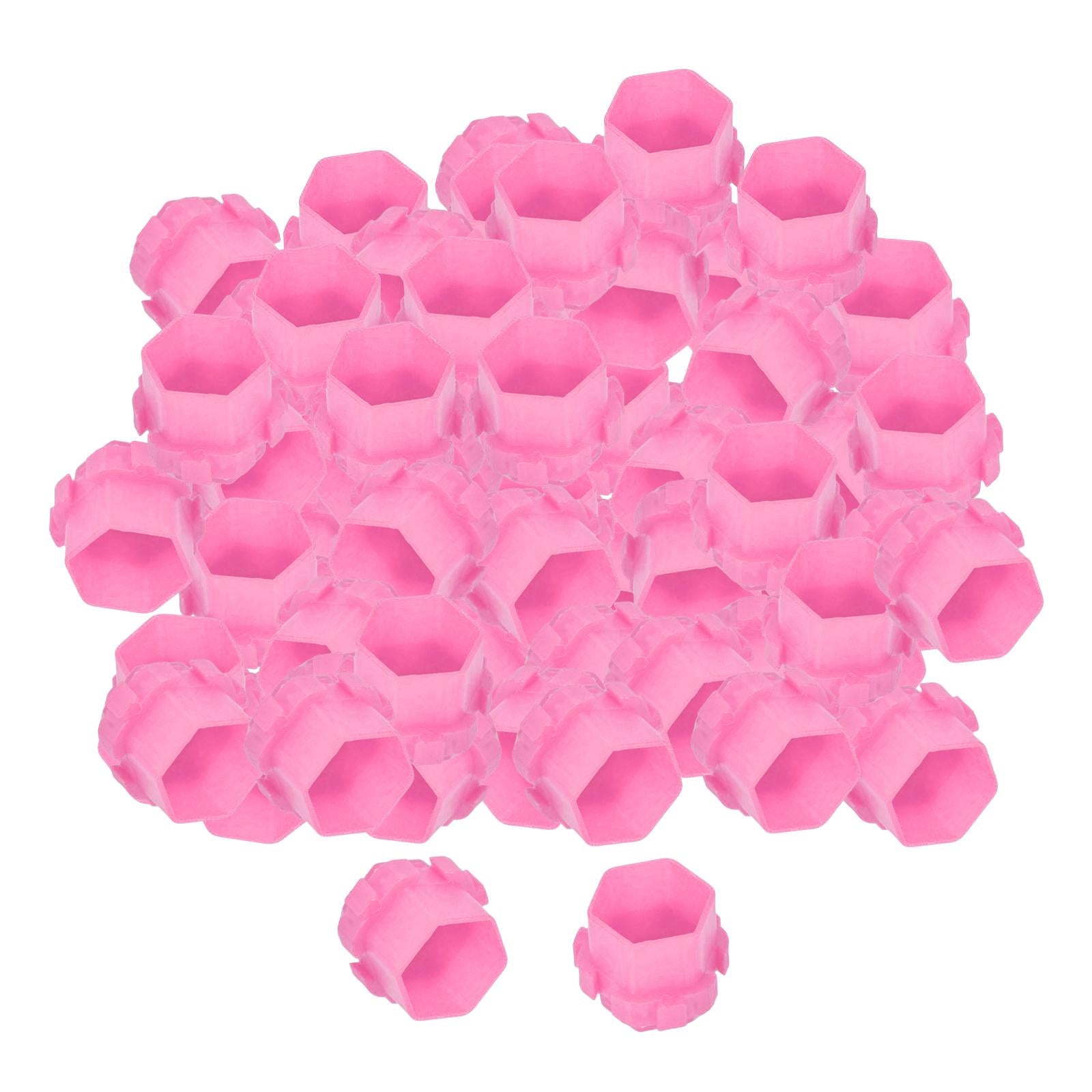 200Pcs Plastic Honeycomb Pigment Holder Tattoo Ink Cups Pink