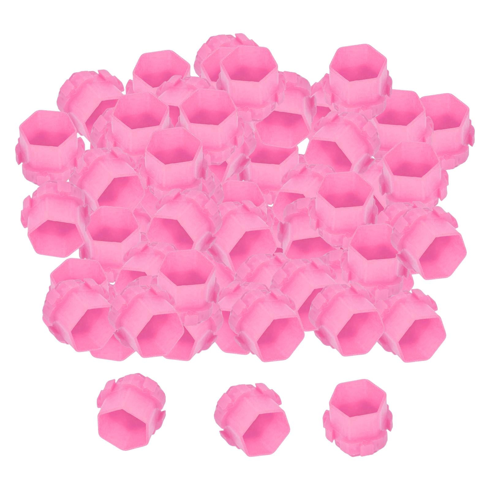 200Pcs Plastic Honeycomb Pigment Holder Tattoo Ink Cups Pink