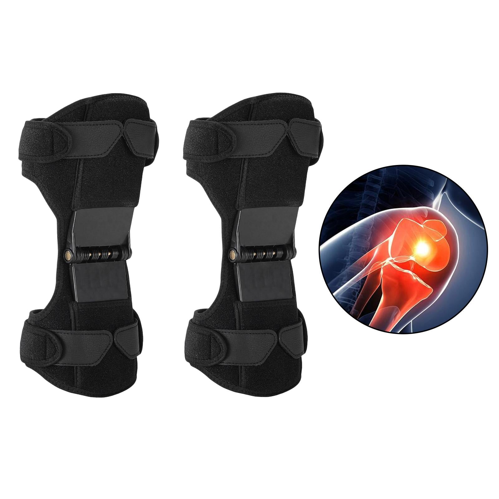 Support Brace Knee Pads Booster Sport Power Spring Force1 Set 2 Pcs