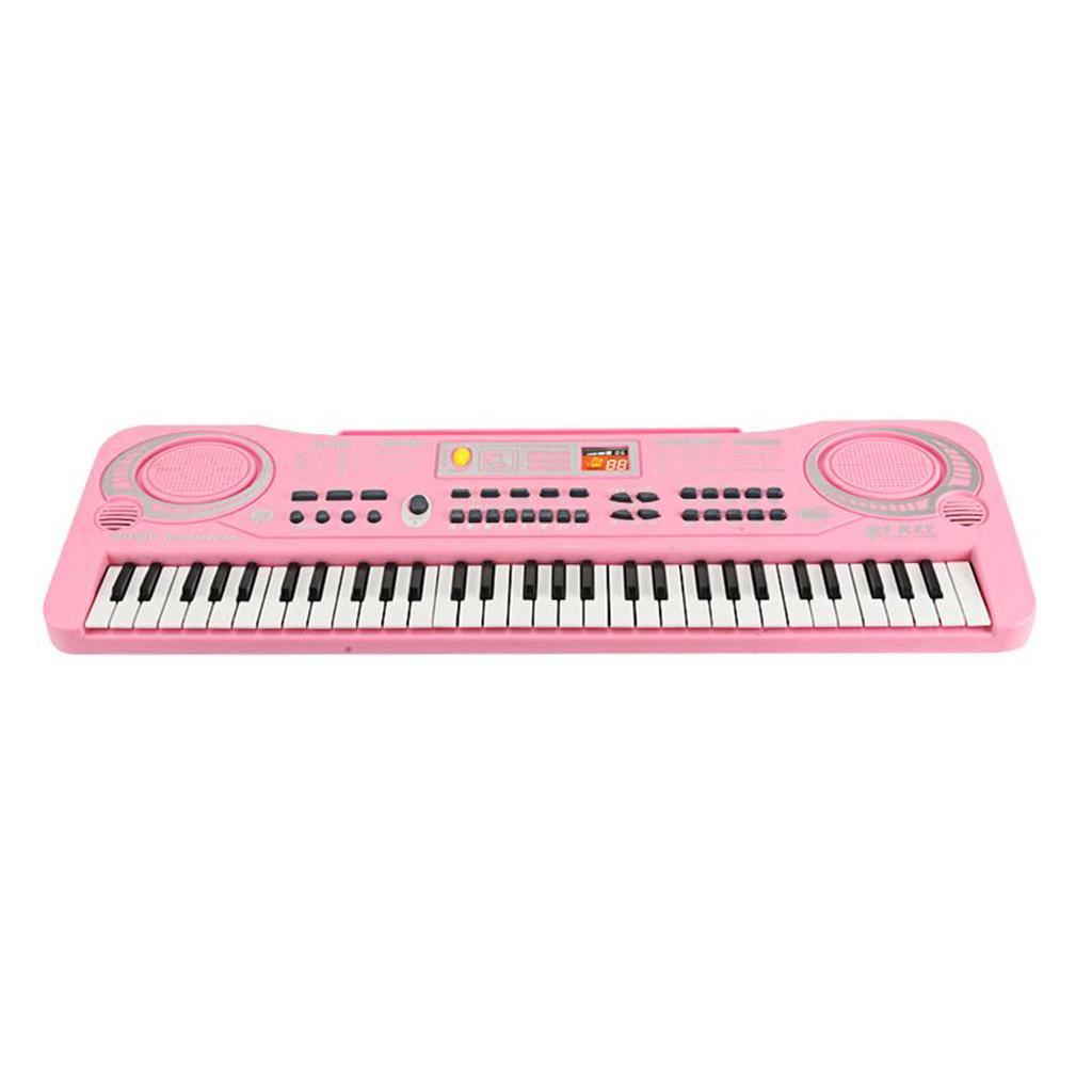 61 Keys Electronic Keyboard Musical Digital Piano with Microphone Beginner