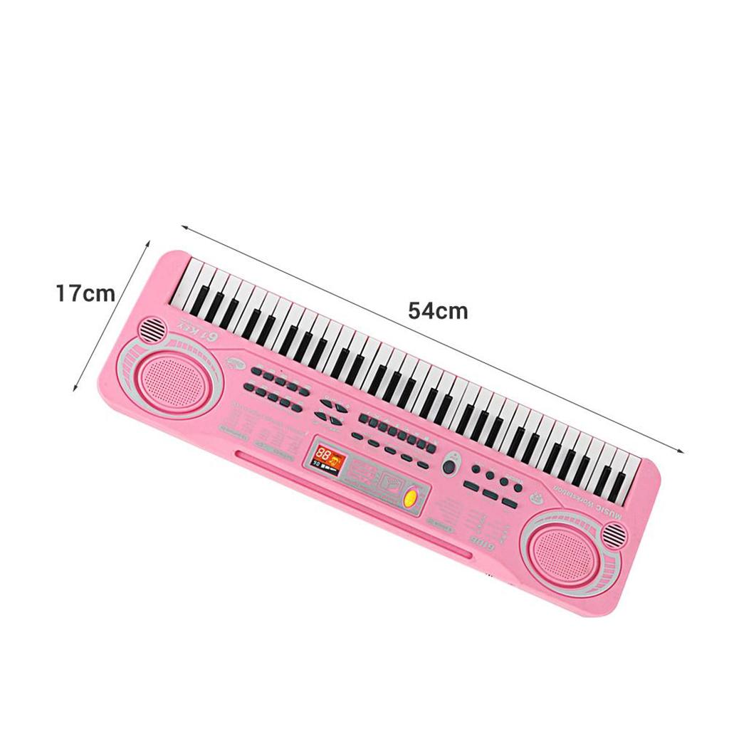 61 Keys Electronic Keyboard Musical Digital Piano with Microphone Beginner