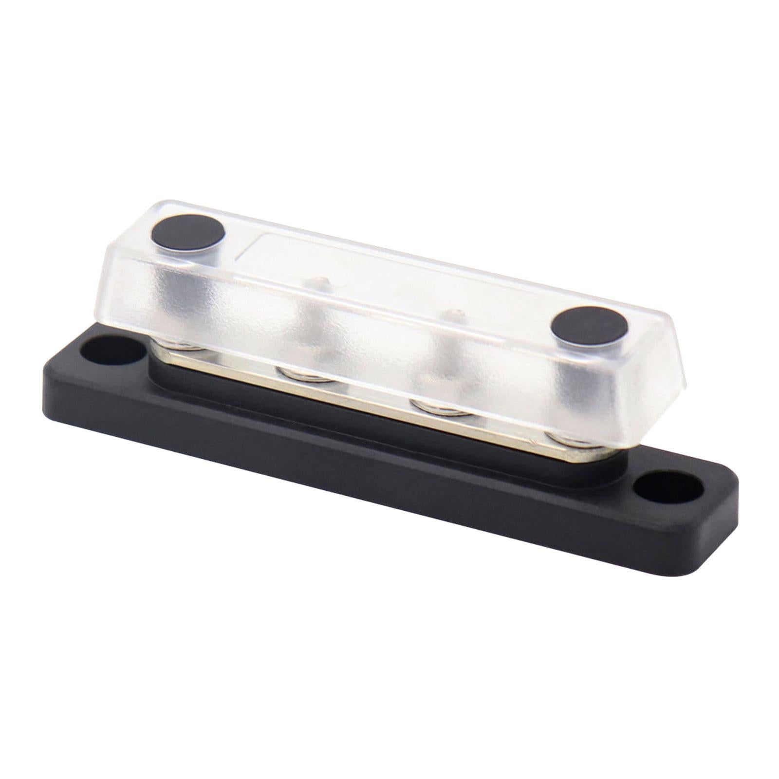 4 Stud Bus Bar Terminal Power and Ground Junction Distribution Block 100A