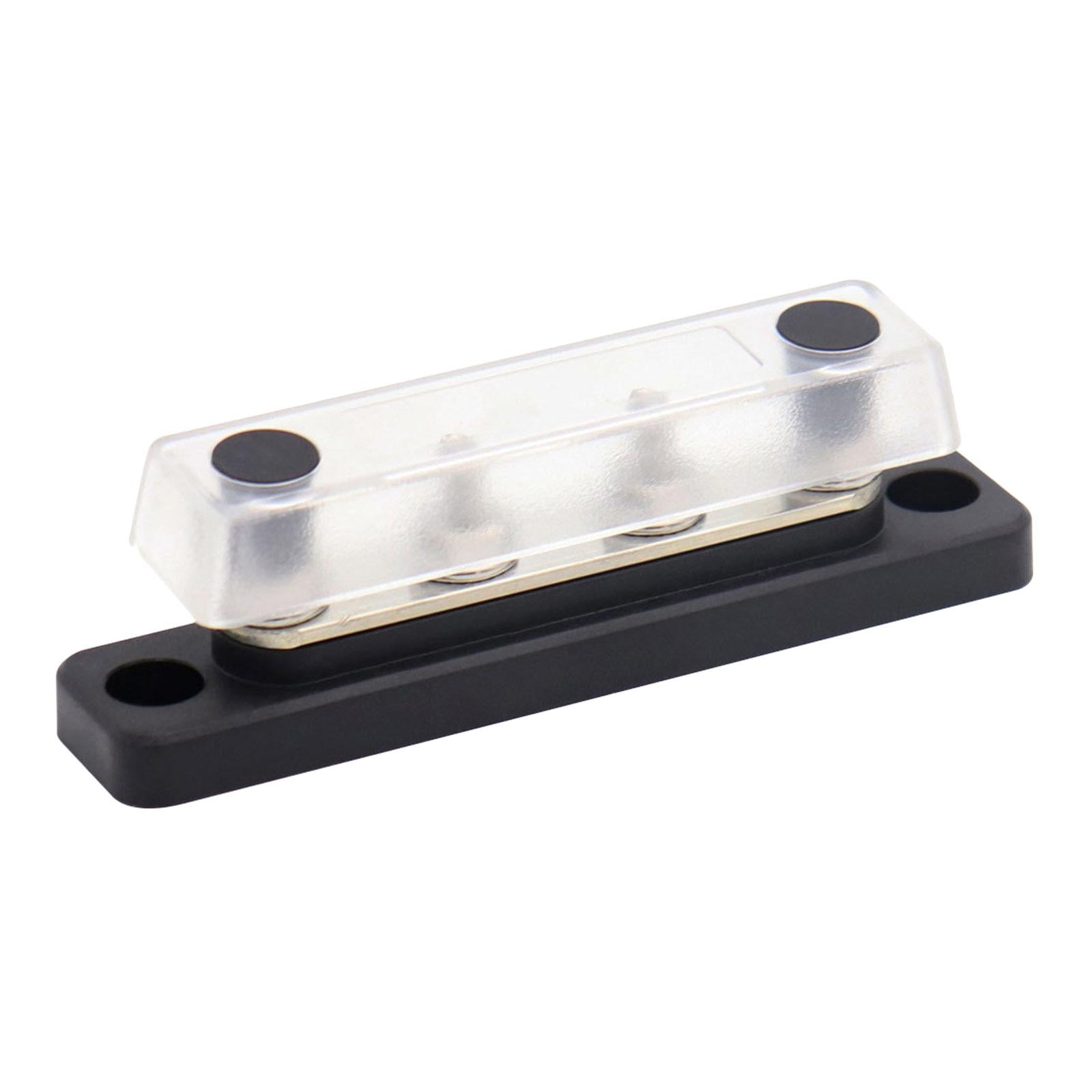 4 Stud Bus Bar Terminal Power and Ground Junction Distribution Block 100A