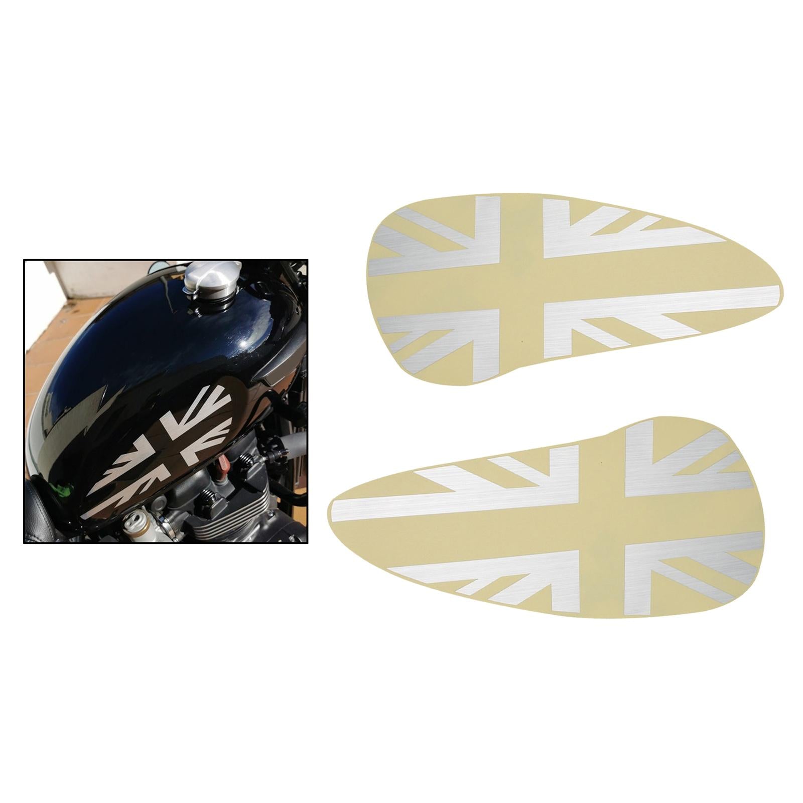 1 Pair Fuel Tank Sticker for Triumph Bobber T100 T120 Silver