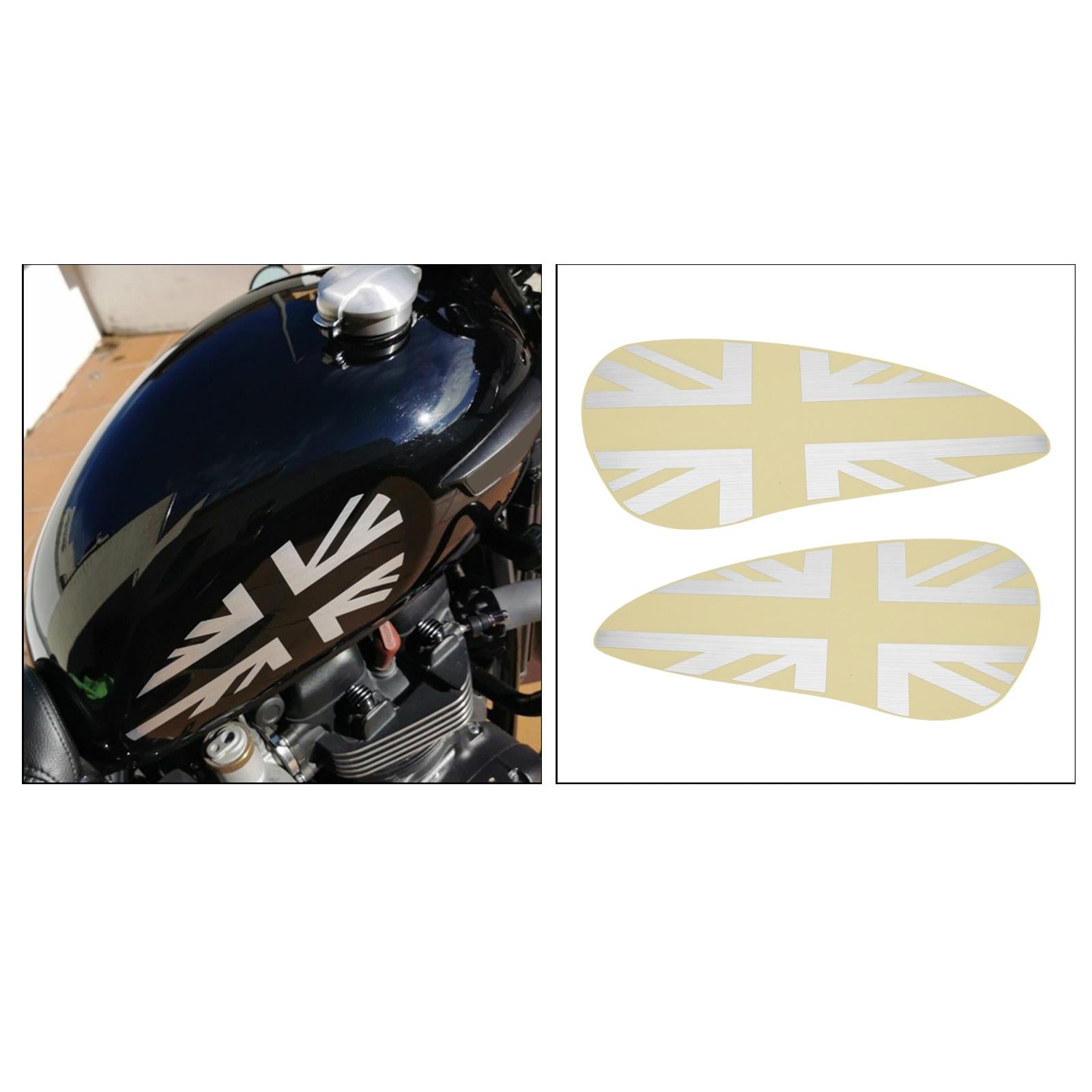 1 Pair Fuel Tank Sticker for Triumph Bobber T100 T120 Silver