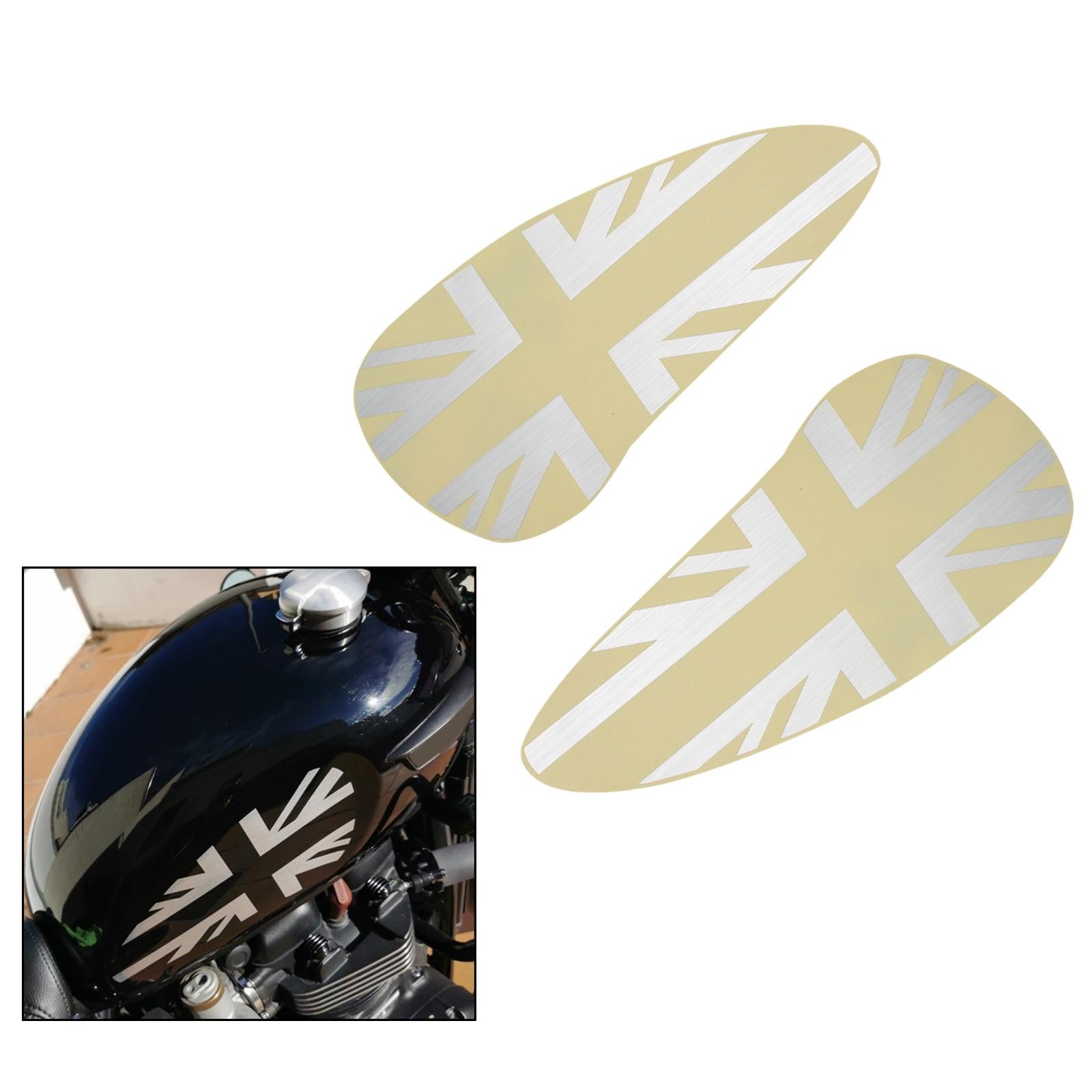 1 Pair Fuel Tank Sticker for Triumph Bobber T100 T120 Silver