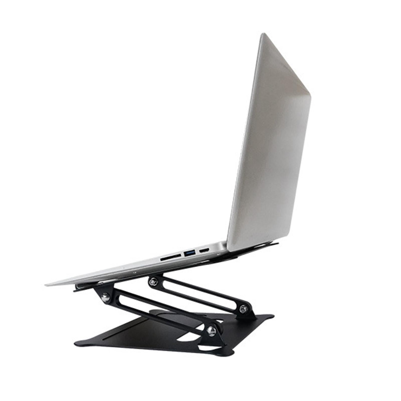 Desk Laptop Stand Adjustable Foldable Aluminum Tablet Notebook Riser Black