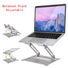 Desk Laptop Stand Adjustable Foldable Aluminum Tablet Notebook Riser Black