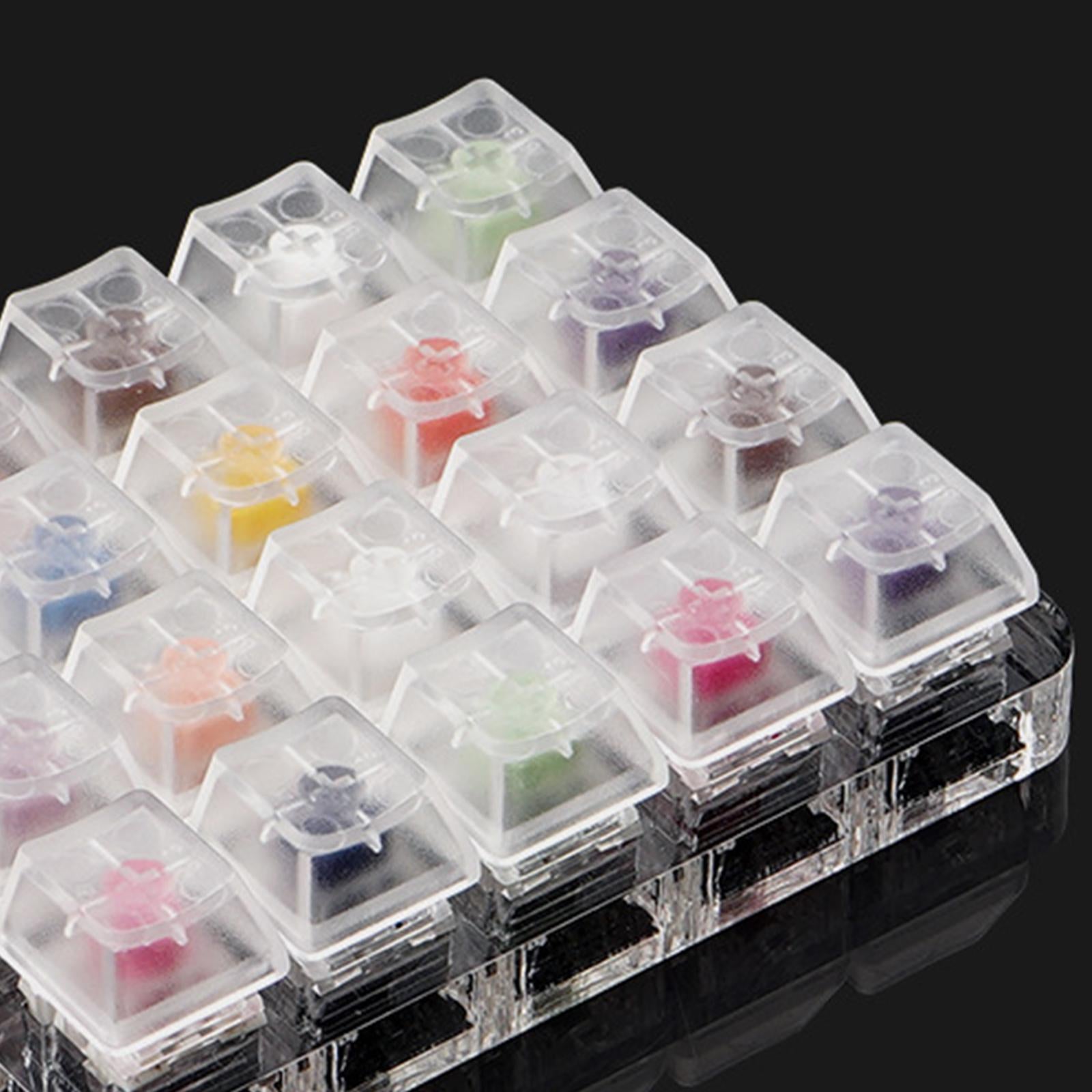 20 Keys Clear Translucent Keycaps Mechanical Keyboard Switch Tester Sampler