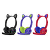 Cat Ear Headphone Bluetooth 5.0 Wireless Headset Earphone w/ Mic for Kids Black