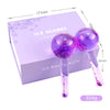 2Pc Cooling Ice Globe Ball Massage Tool Tighten Skin Reduce Puffiness Purple