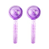 2Pc Cooling Ice Globe Ball Massage Tool Tighten Skin Reduce Puffiness Purple