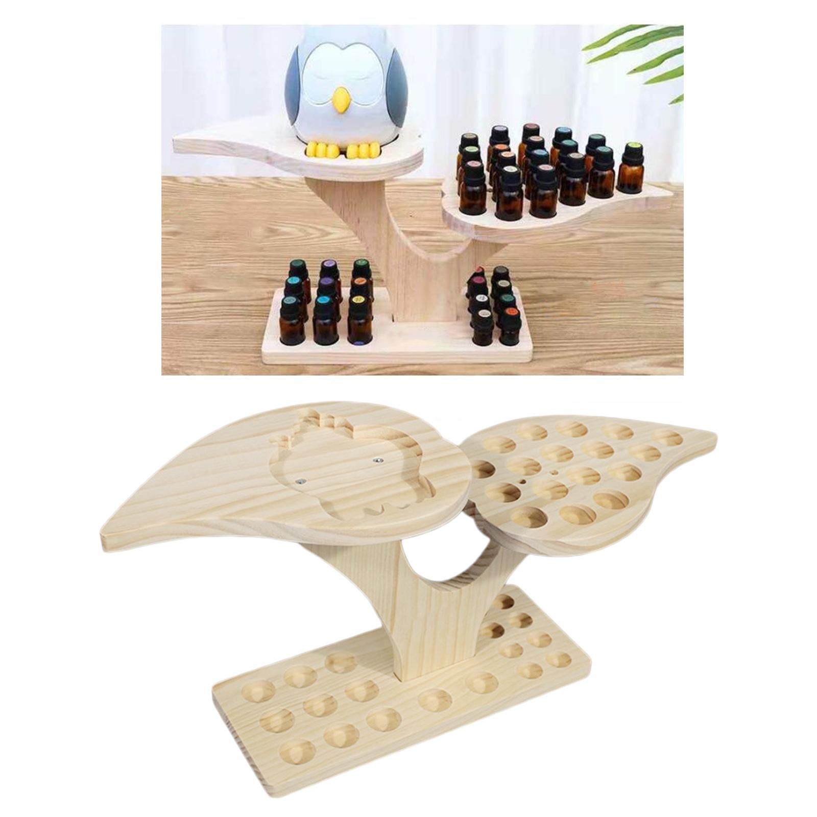 36 Slots Wooden Essential Oils Stand Diffuser Holder Carousel Box