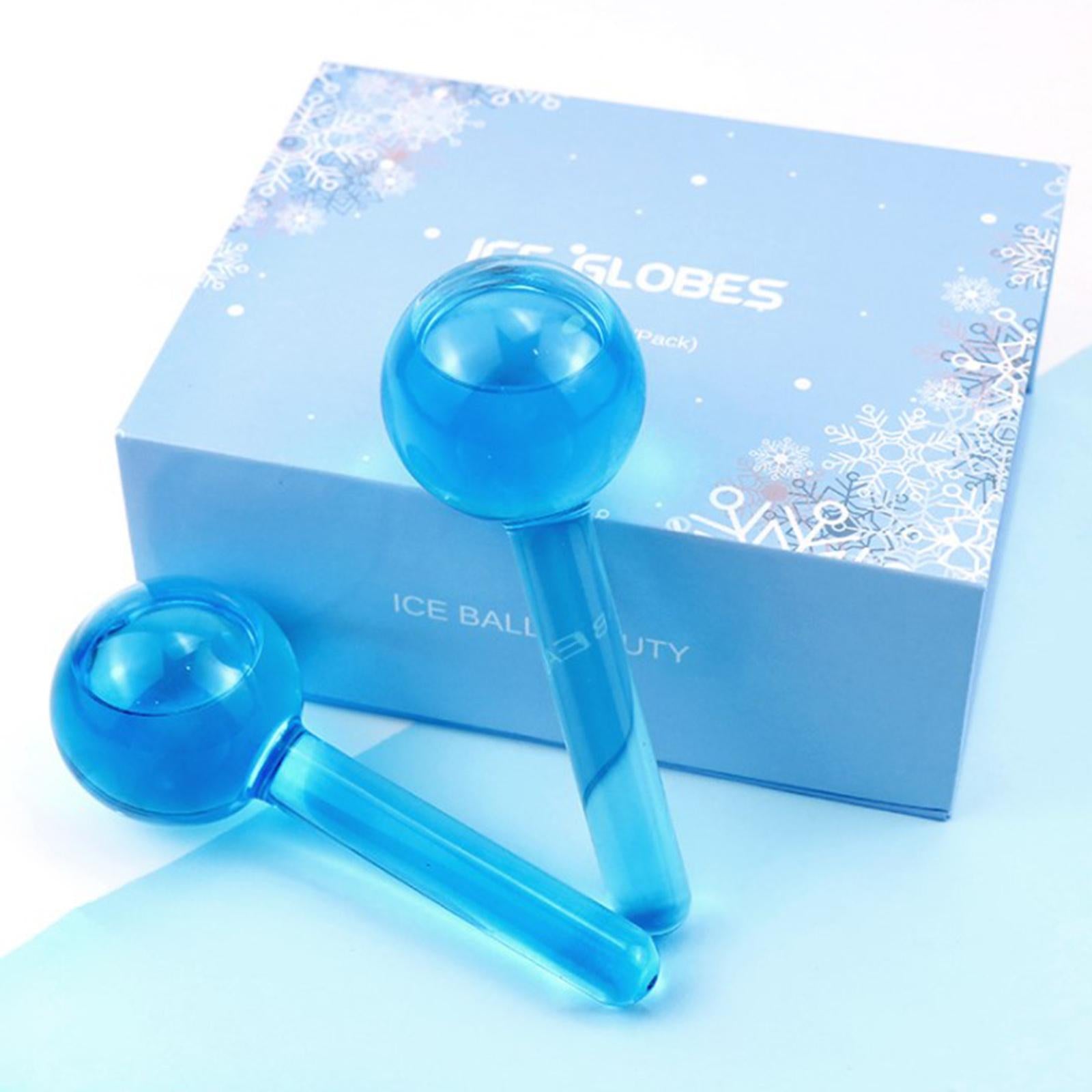 2Pc Cooling Ice Globe Ball Massage Tool Tighten Skin Reduce Puffiness Blue