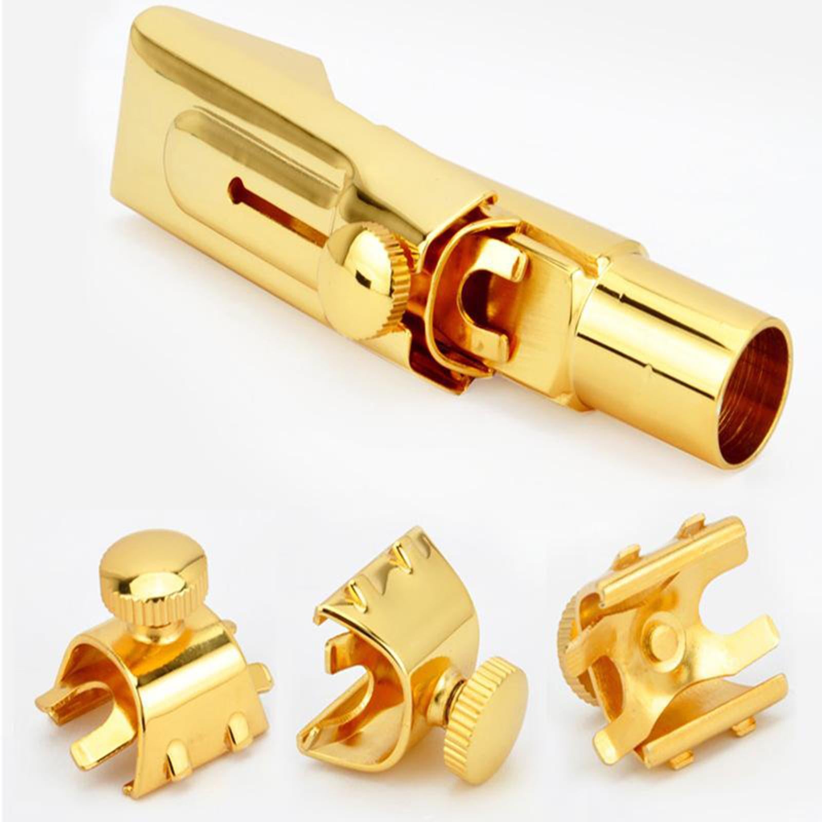 Alto Saxophone Mouthpiece with Ligature and Cap for Beginners Golden  Size 6